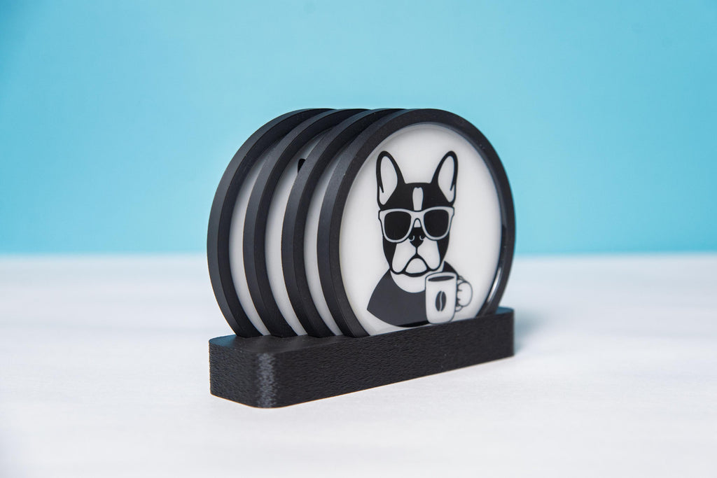 Funny Animal Drink Coasters with Holder