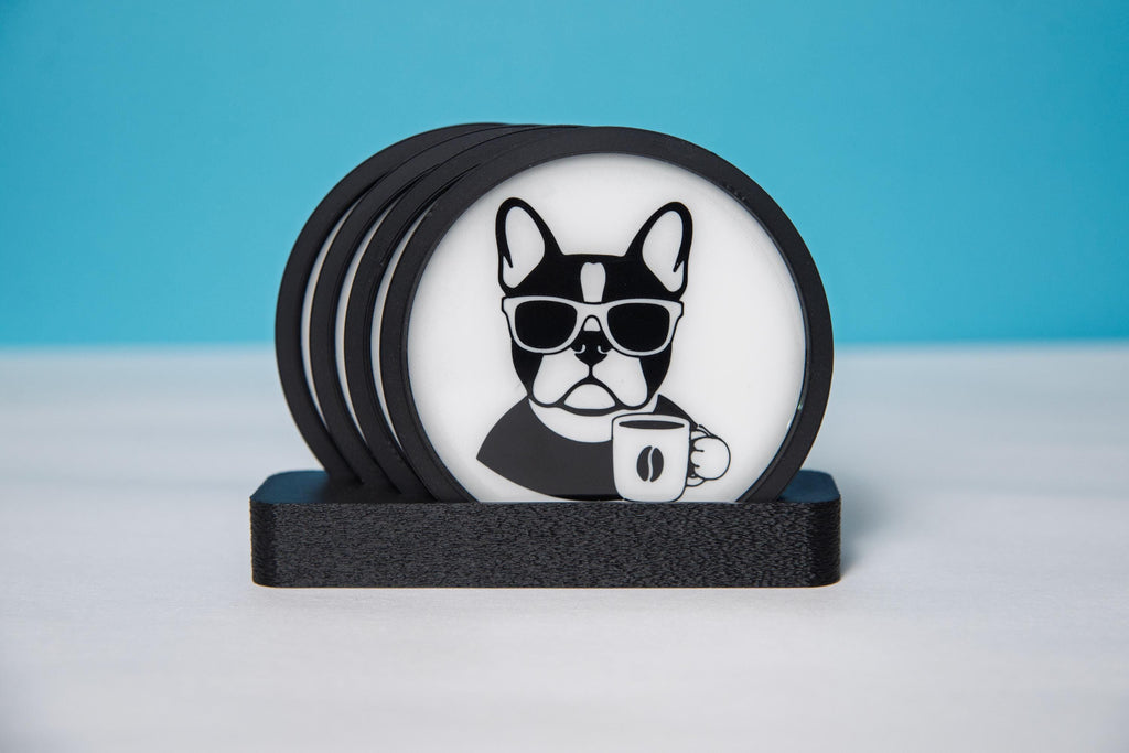 Funny Animal Drink Coasters with Holder