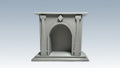 1:12 Scale Miniature Fireplace with Removable Screen