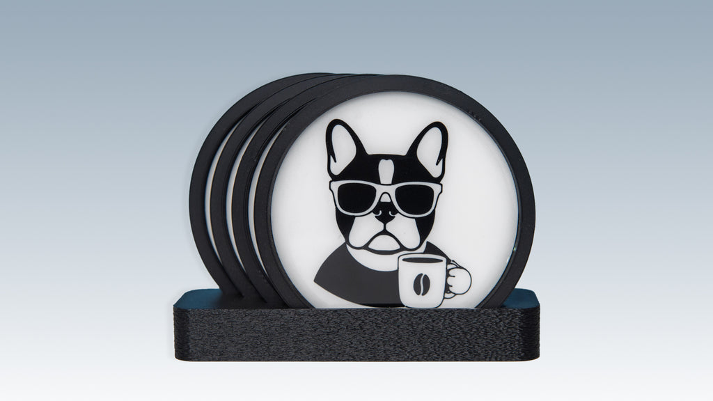 Funny Animal Drink Coasters with Holder