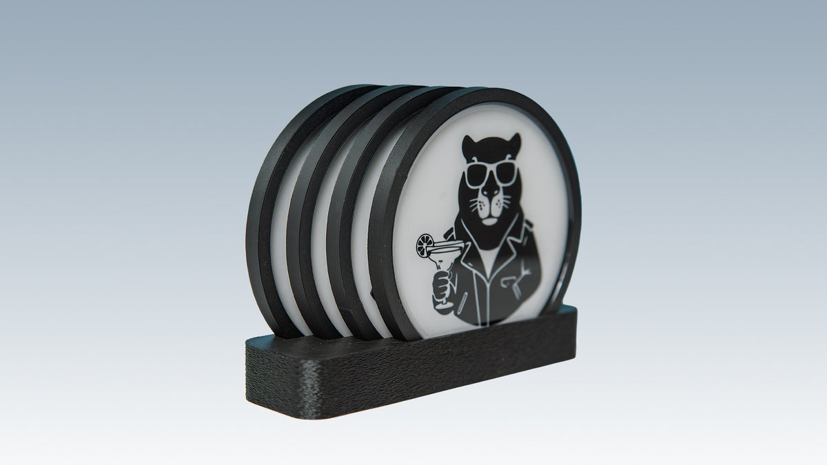 Funny Animal Drink Coasters with Holder