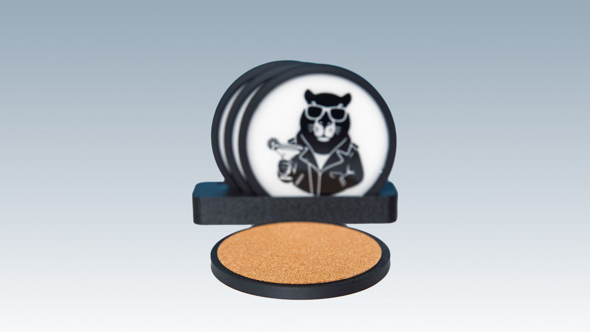 Funny Animal Drink Coasters with Holder